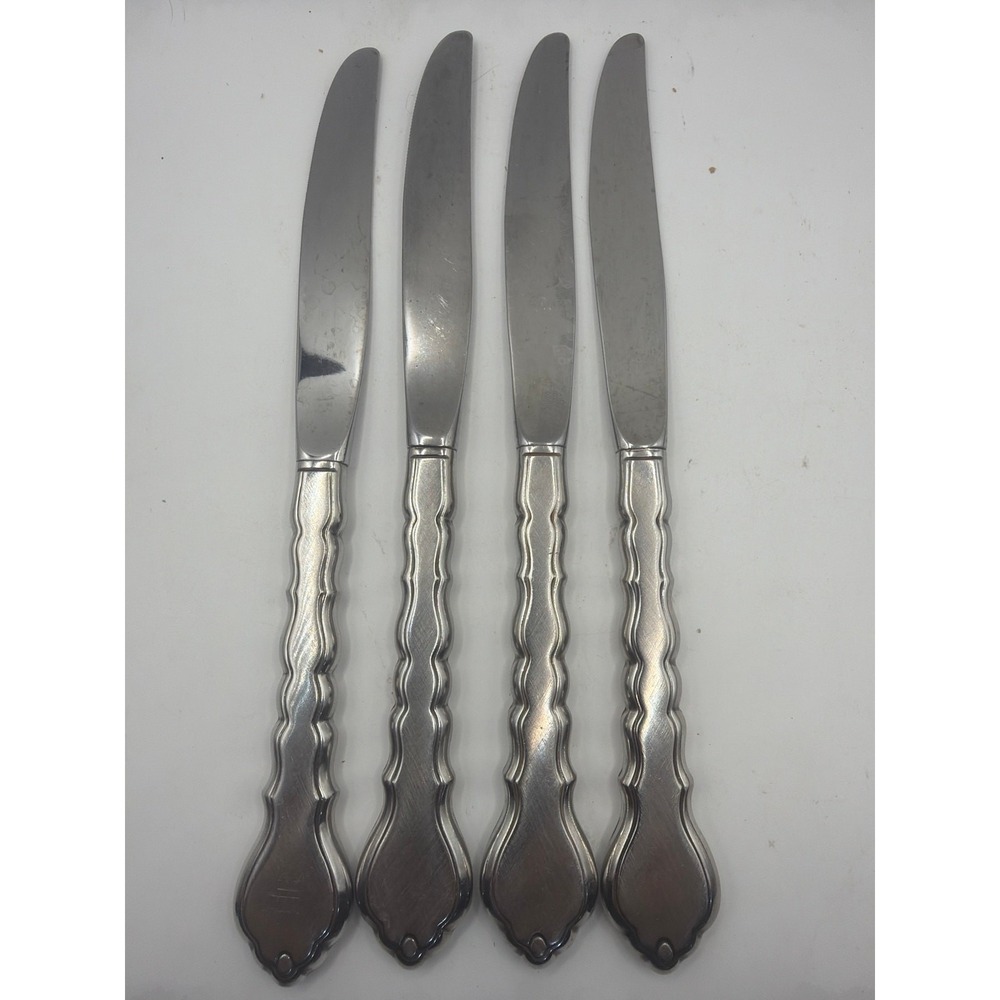 Set of 4 Oneida CELLO Dinner Knives 9" Community Stainles